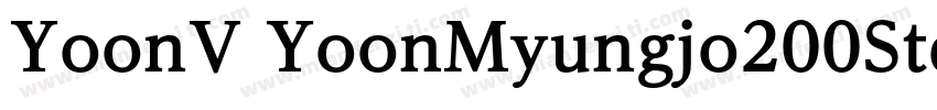 YoonV YoonMyungjo200Std OTF 40字体转换